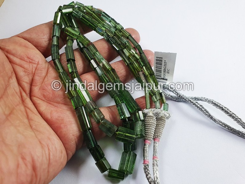 Blue Green Tourmaline Pipe Shape Beads