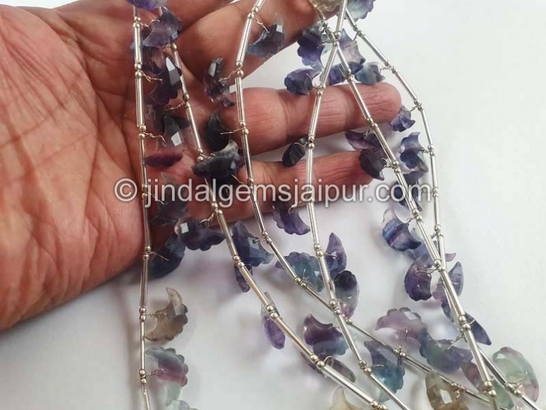 Fluorite Faceted Eagle Beads