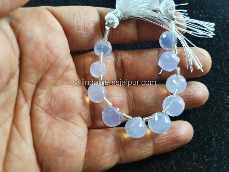 Scorolite Or Lavender Quartz Faceted Chandelier Onion Beads