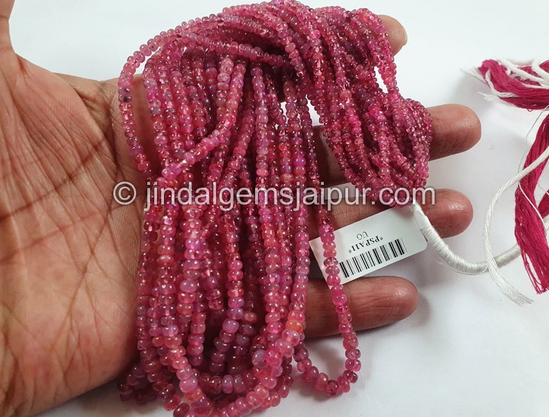 Red Spinel Smooth Roundelle Beads