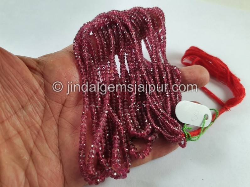 Red Spinel Faceted Roundelle Beads