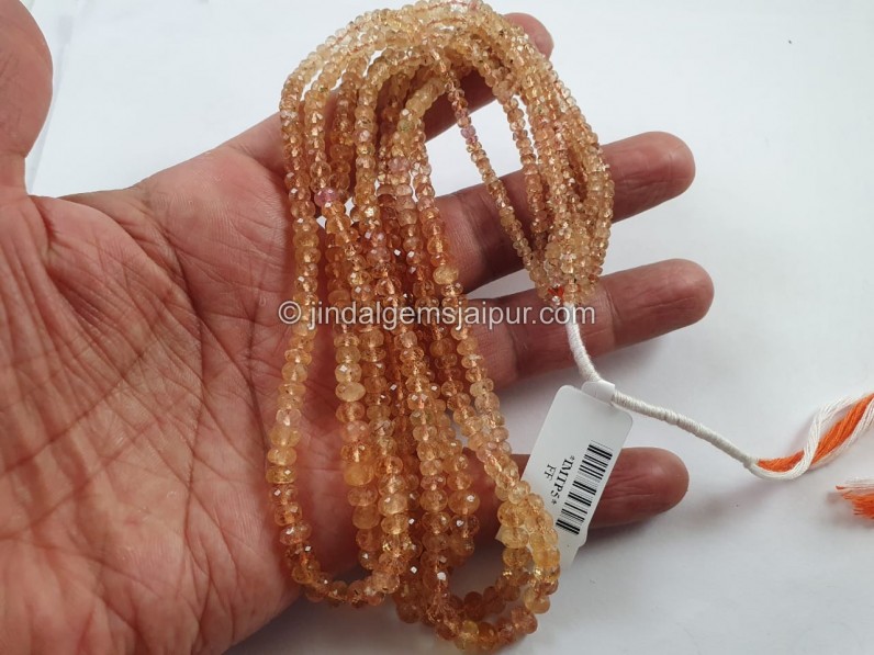 Imperial Topaz Faceted Roundelle Beads