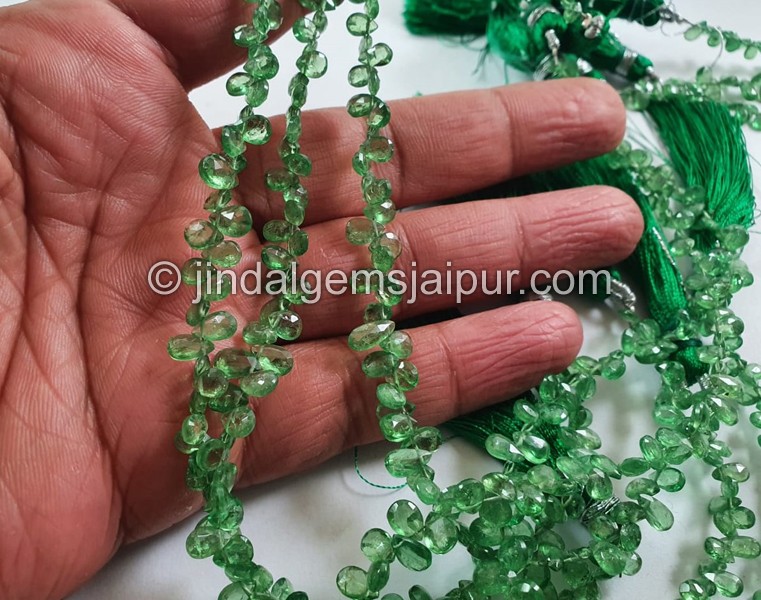 Tsavorite Faceted Pear Beads