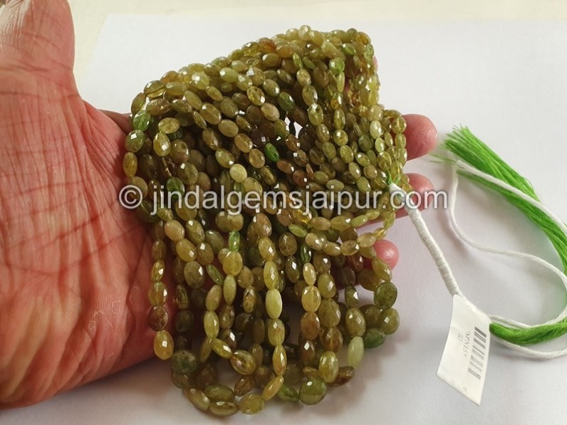 Sphene Faceted Oval Shaded Beads