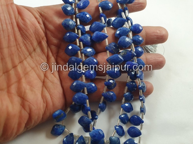 Lapis Faceted Dolphin Pear Beads