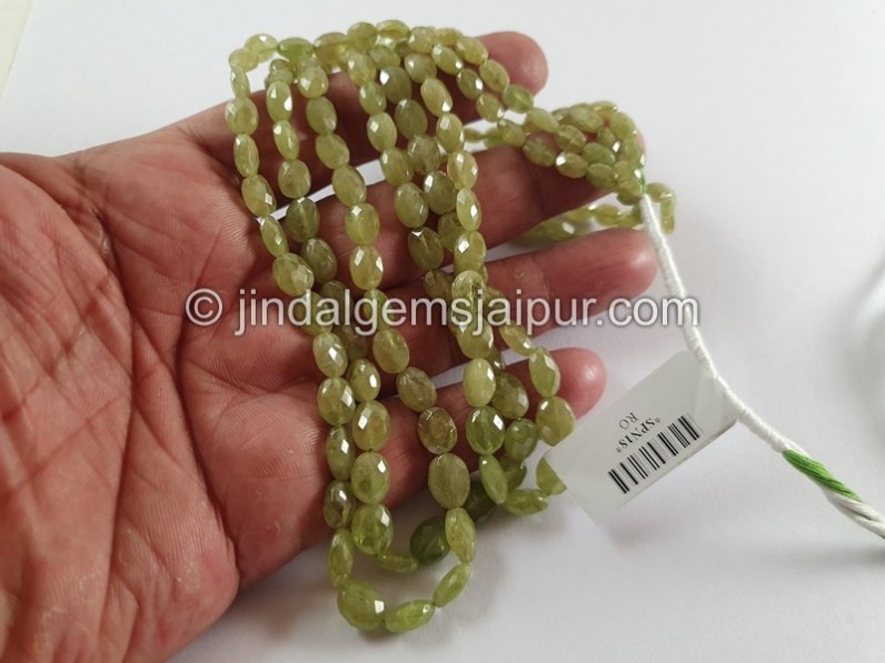 Sphene Faceted Oval Beads