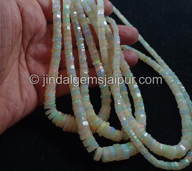 Orange Ethiopian Opal Fancy Smooth Bolt Beads