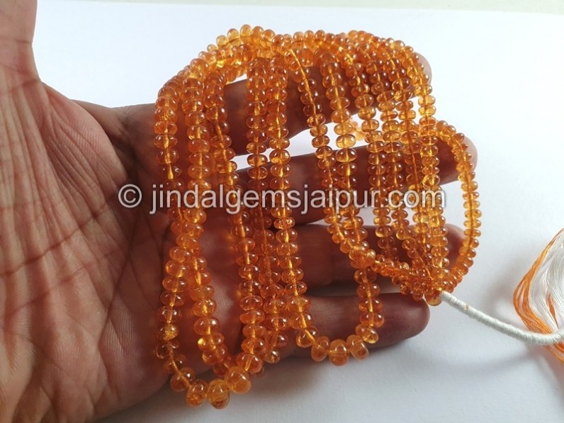 Mandarin Garnet smooth Roundelle Beads