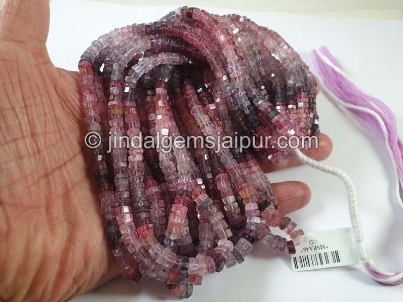 Multi Spinel Step Cut Bolt Beads