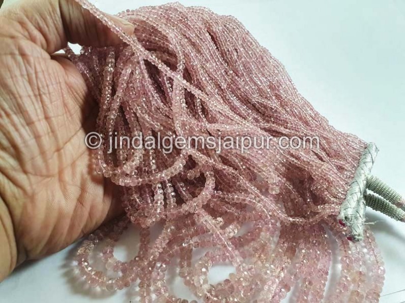 Light Pink Tourmaline Faceted Roundelle Beads