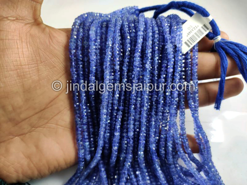 Tanzanite Faceted Roundelle Shape Beads