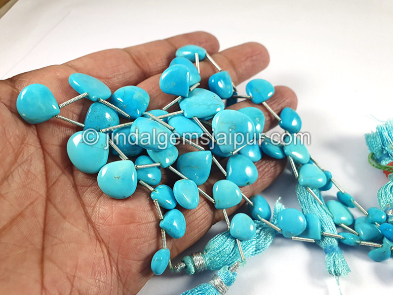 Turquoise Smooth Heart Shape Beads