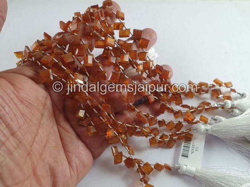 Orange Kyanite Faceted Kite Beads