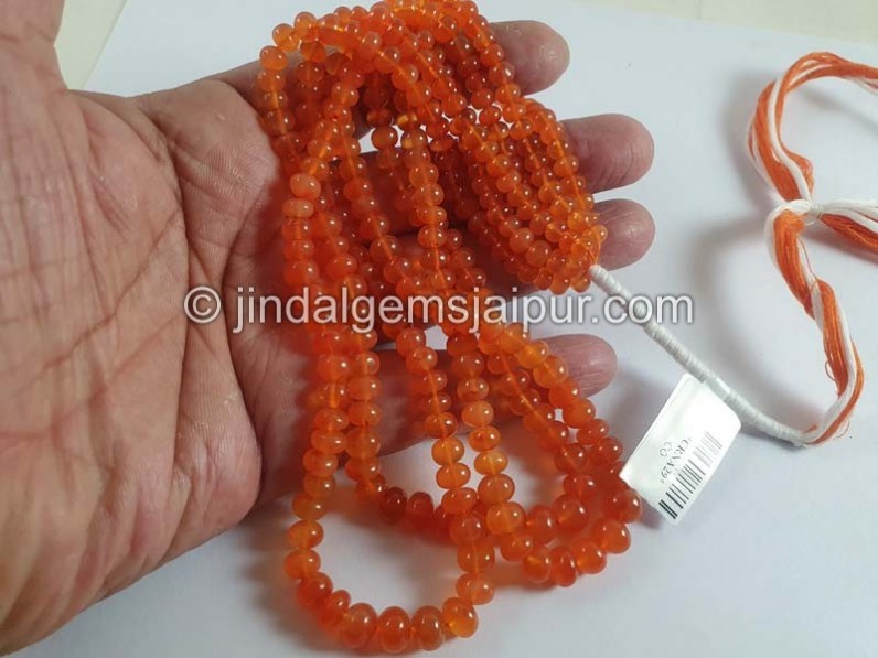 Carnelian Smooth Roundelle Beads