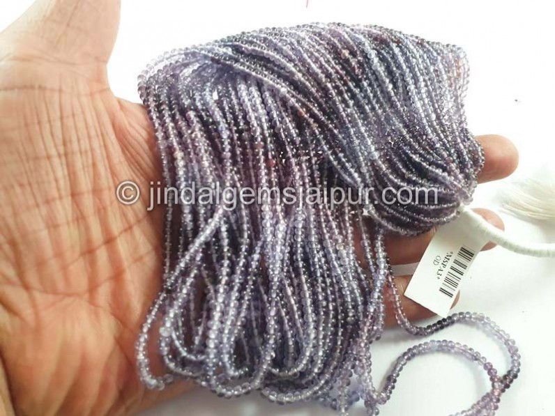 Multi Blue & Purple Spinel Smooth Roundelle Beads