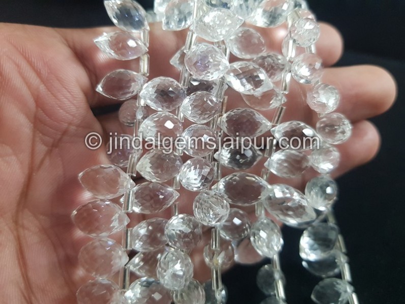 Crystal faceted dew drops Shape Beads