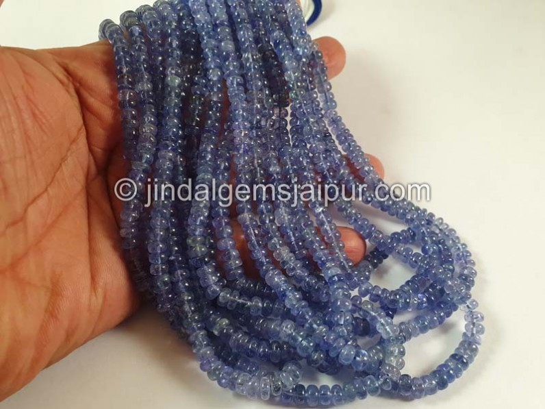 Tanzanite Smooth Roundelle Beads