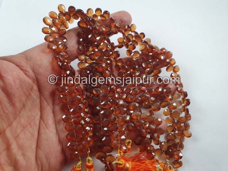 Spessartite Faceted Pear Beads