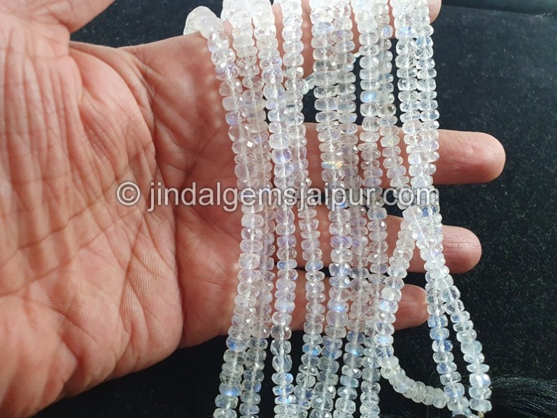 Rainbow Moonstone Faceted Roundelle Beads