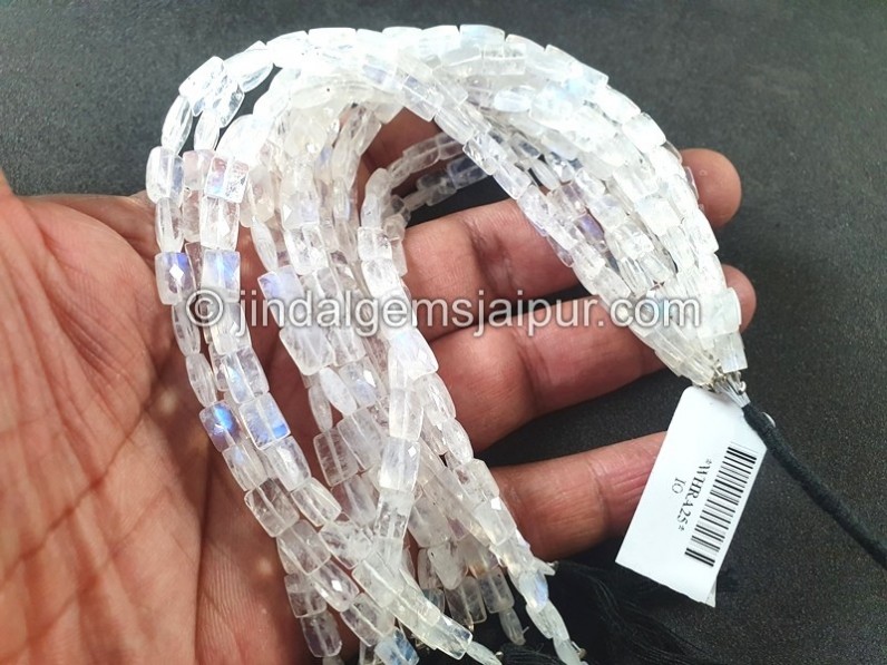 Rainbow Moonstone Faceted Chicklet Beads