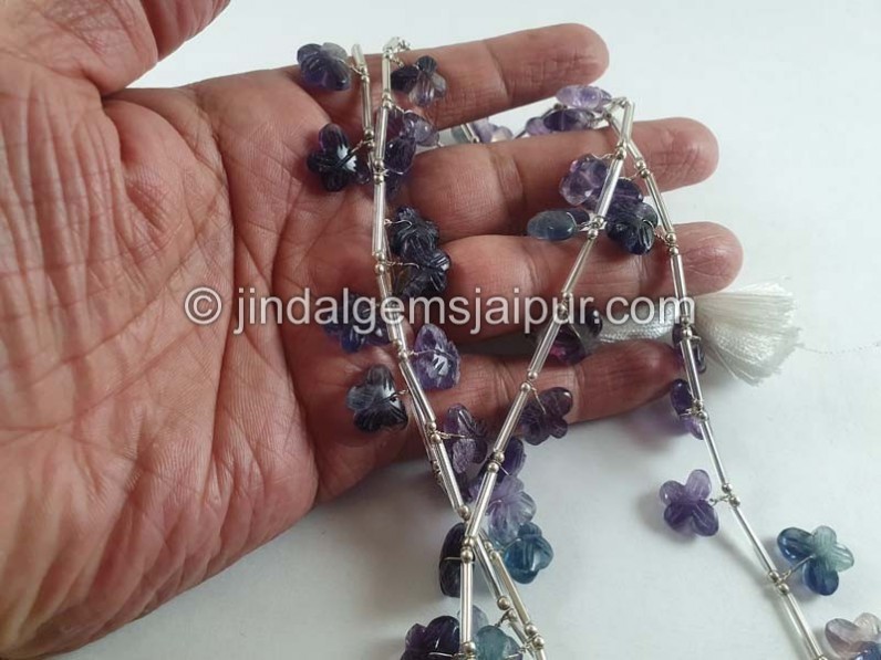 Fluorite Faceted Butterfly Beads