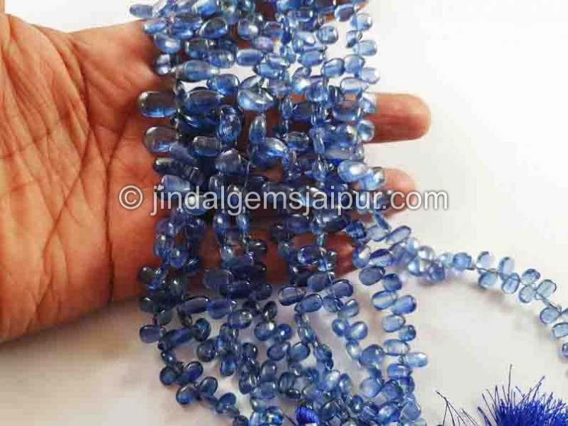 Kyanite Smooth Pear Beads