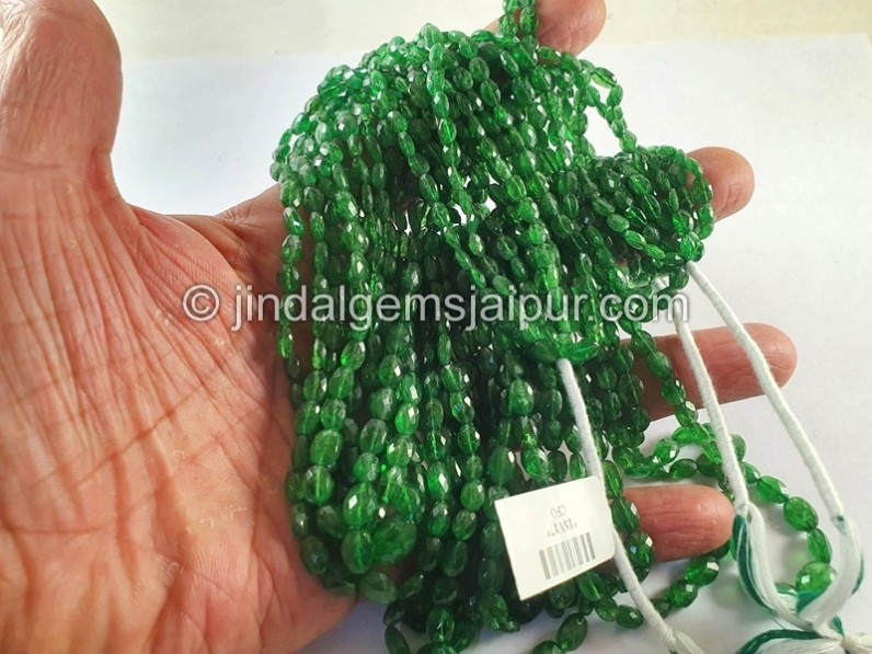 Tsavorite Faceted Oval Beads