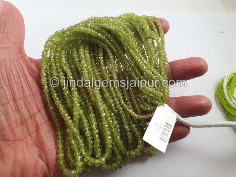 Sphene Faceted Roundelle Beads