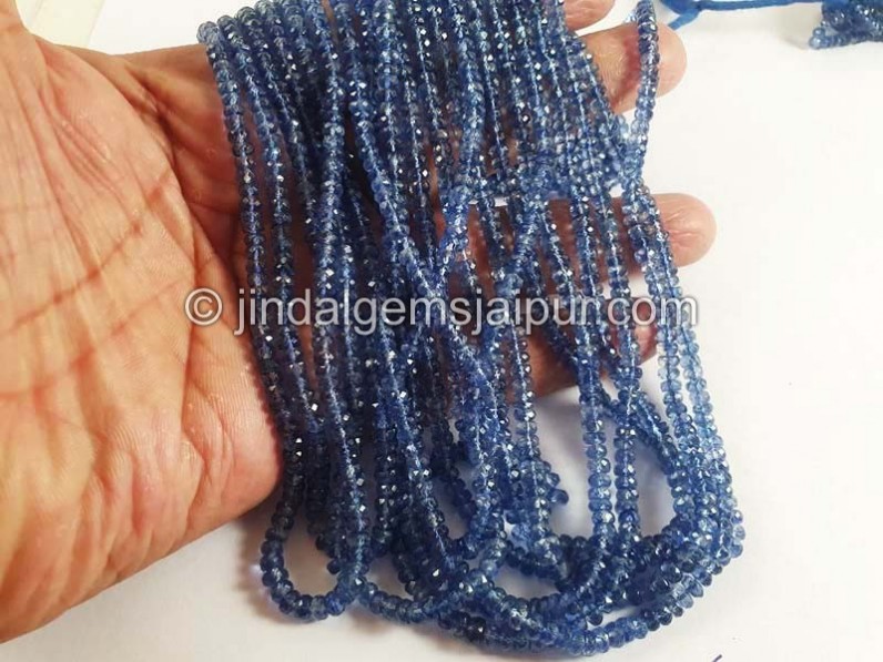 Kyanite Faceted Roundelle Beads