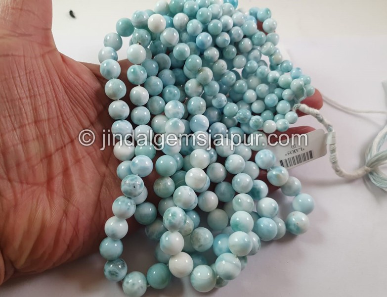 Larimar Smooth Balls Beads