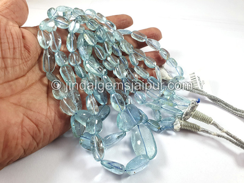 Aquamarine Smooth Nuggets Shape Beads