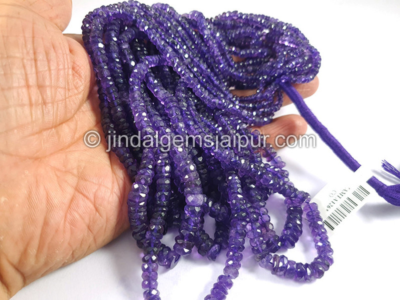 Amethyst Faceted Roundelle Shape Beads