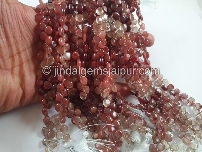 Andesine Labradorite Smooth Heart Beads