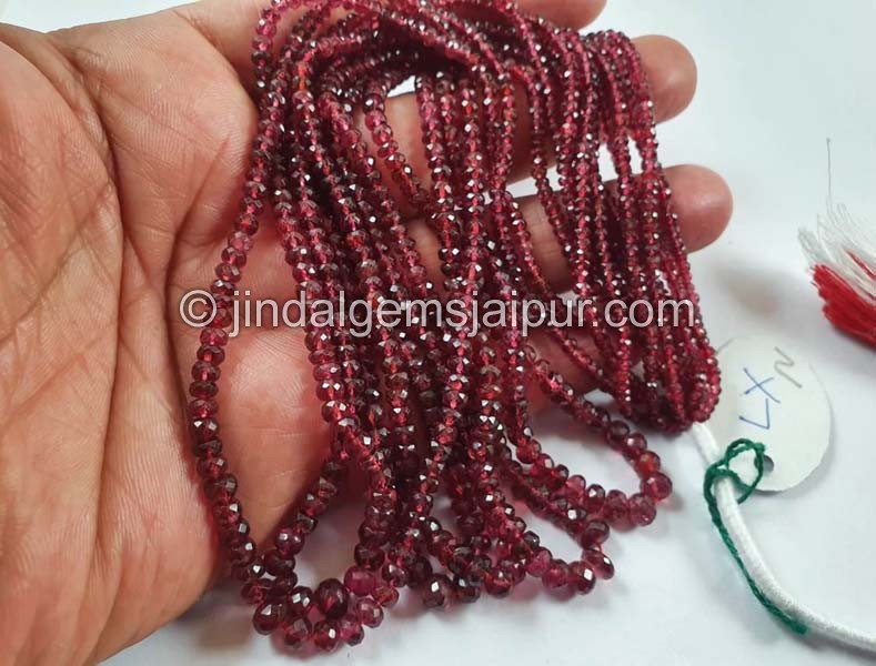 Red Spinel Faceted Roundelle Beads