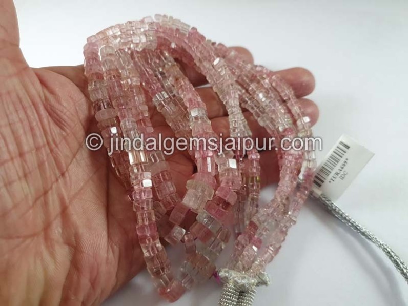 Baby Pink Tourmaline Bolt Shape Beads