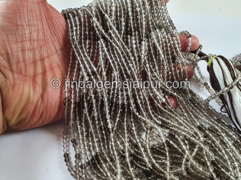 Smoky Shaded Faceted Round Beads