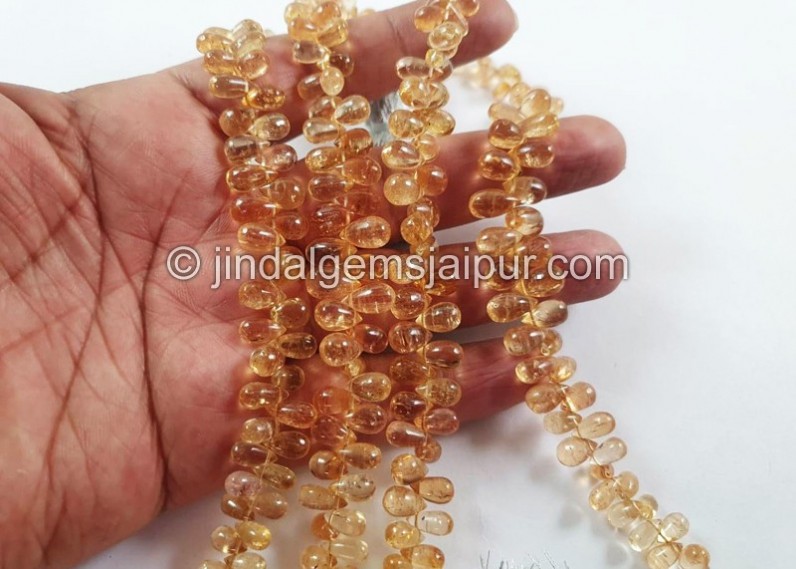 Imperial Topaz Smooth Drops Beads