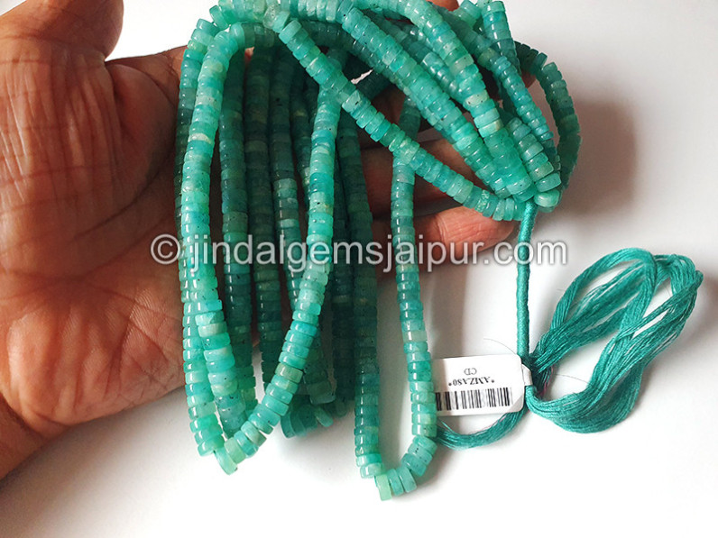 Amazonite Smooth Tyre Shape Beads