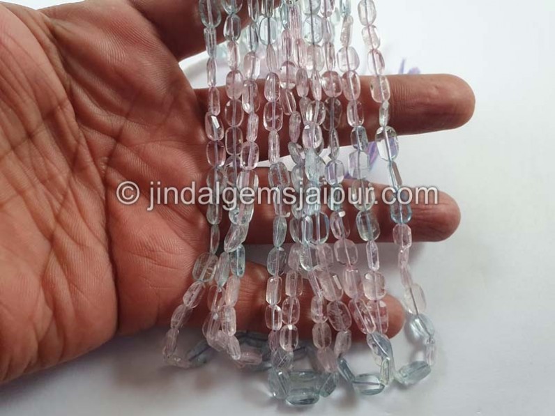 Multi Aquamarine Faceted Nugget Beads