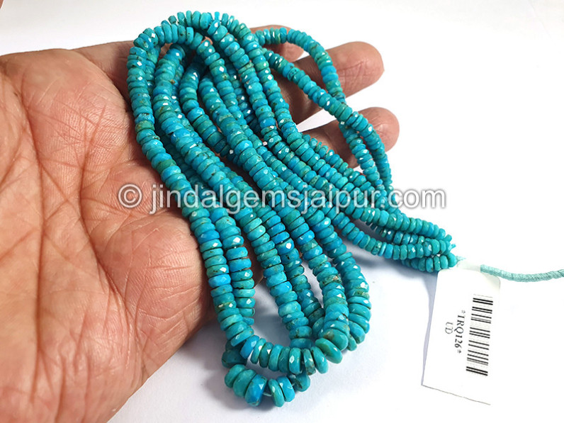 Turquoise Faceted Tyre Shape Beads