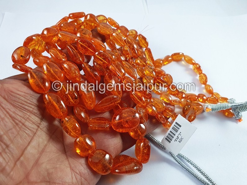 Mandarin Garnet Smooth Nuggets Beads