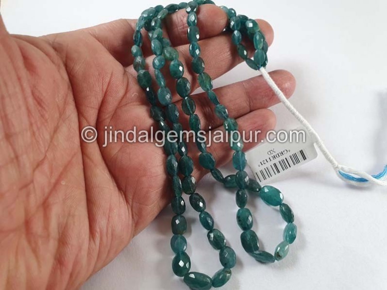 Indicolite Grandidierite Faceted Oval Beads