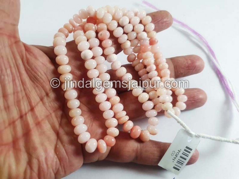 Pink Opal Shaded Smooth Roundelle Beads