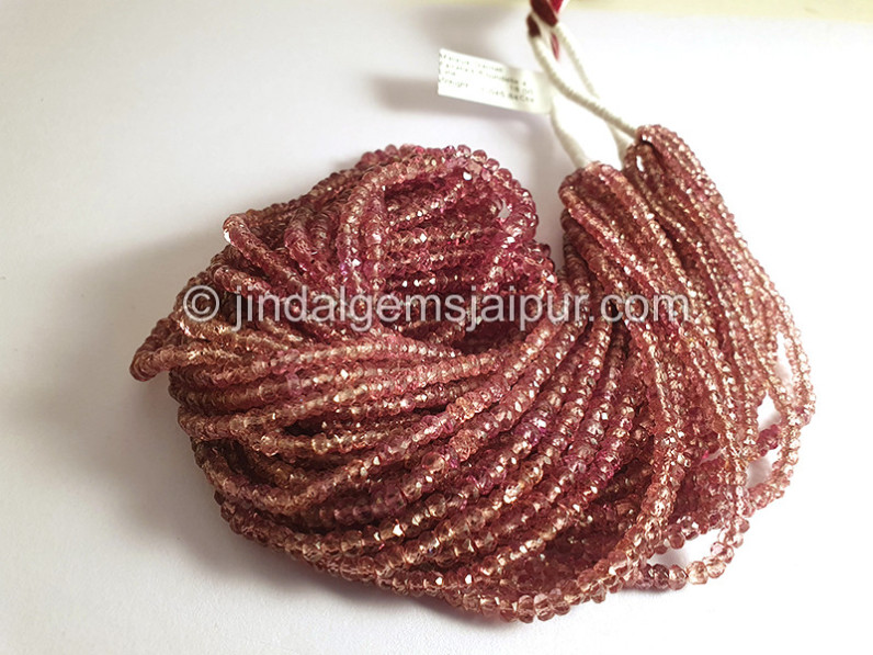 Malaya Garnet Faceted Roundelle Shape Beads