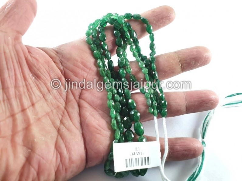 Tsavorite Faceted Oval Beads