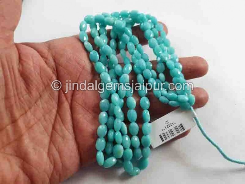 Peruvian Amazonite Faceted Oval Beads