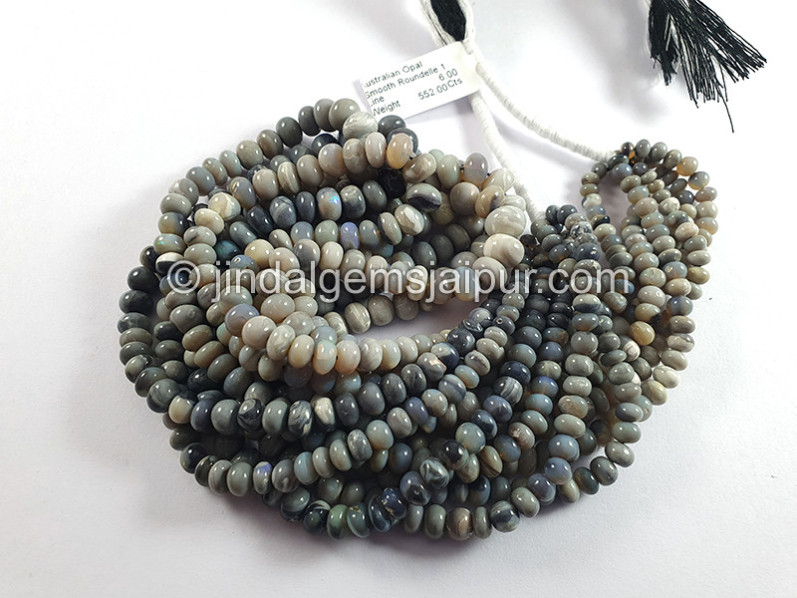 Australian Opal Smooth Roundelle Shape Beads