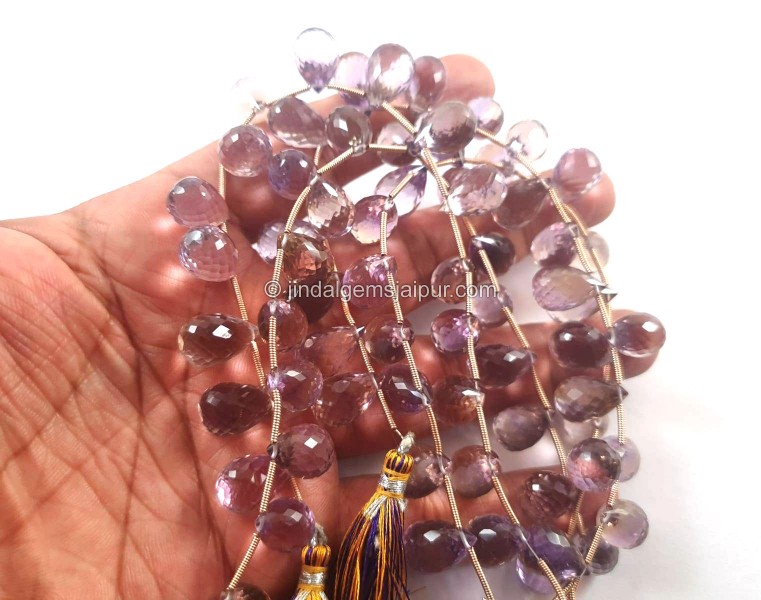 Ametrine Far Faceted Drop Beads