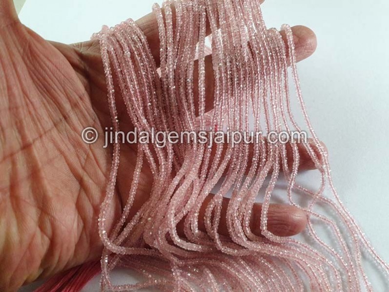 Morganite Faceted Roundelle Beads