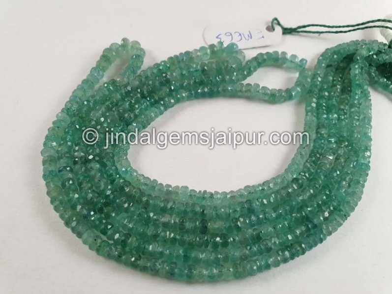 Emerald Faceted Roundelle Beads